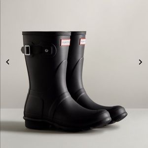 Hunter Short Wellies Black
